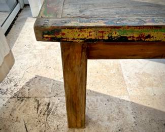Distressed coffee table from Washburn Imports