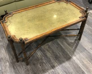 vintage chapman brass tray coffee or cocktail table