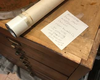 antique map drawer cabinet