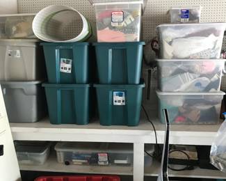 bins and bins of fabric!