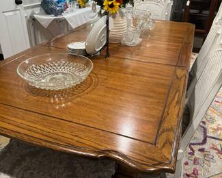 Oak Dining Table with Leaf 