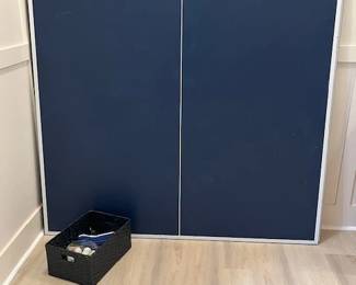 Ping pong table, paddles, net and ping pong balls included with pool table. Ping pong table, with pads underneath, sits on top of pool table...two for one!!