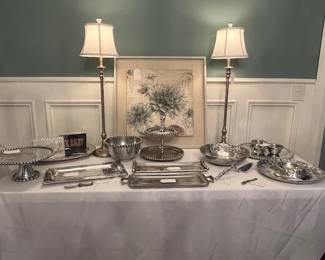 Pewter serving pieces