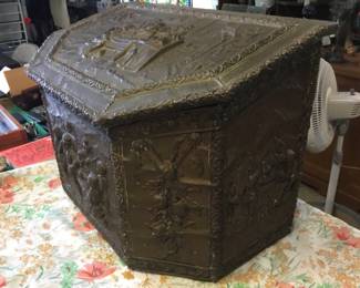 Antique wood Coal Box 