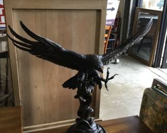 Large Bronze Falcon