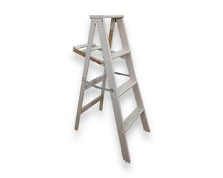 #127 • Vintage Painted Wood A Frame Ladder
