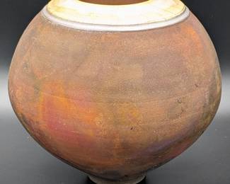 #147 • Signed Raku Pottery Pot
