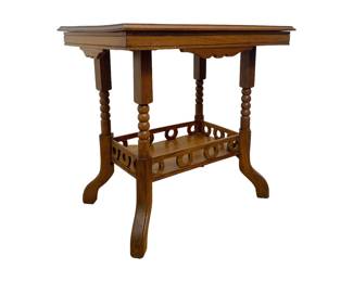 #109 • Antique Eastlake Solid Wood Parlor Table
