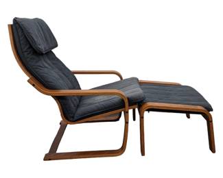 #22 • IKEA Poang Fabric Armchair with Ottoman
