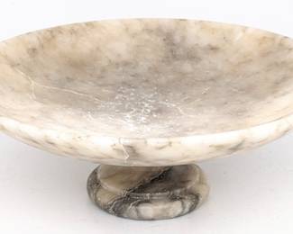 #150 • Italian 8" Alabaster Pedestal Bowl
