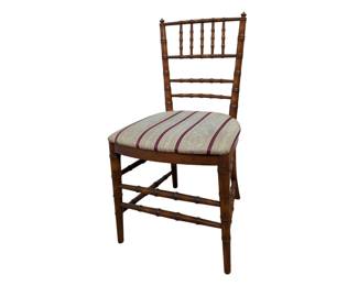 #133 • Grand Ledge Chair Company Fruitwood Bamboo Motif Ballroom Chair
