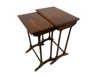 #65 • Pair Wood Nesting Tables

