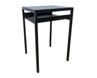 #5 • Ikea NYBODA Black Metal Side Table with Reversible Top
