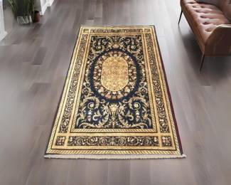 #53 • Savonery Large 9x14 Wool Area Rug Made in India

