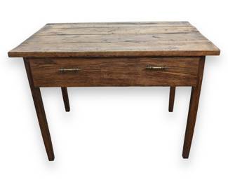 #128 • Antique Rustic French Solid Wood Table
