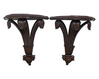 #36 • Carved Mahogany Wall Shelves
