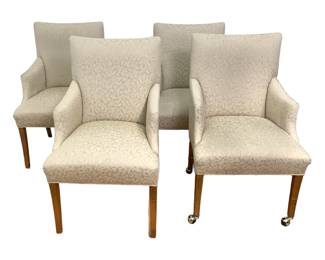 #108 • Four Upholstered Dining Chairs - Ivory
