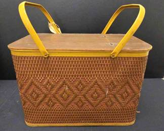 Stylish Woven Picnic Basket