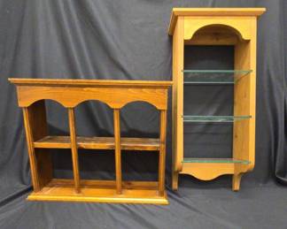 Two Wooden Wall Shelves for Displaying