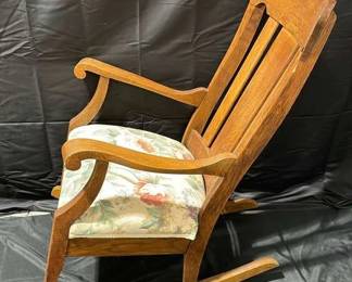 Flower Pattern Rocking Chair