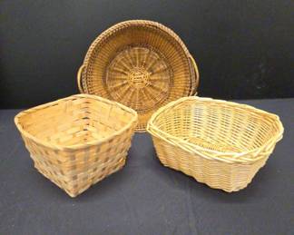 Trio Of Woven Baskets