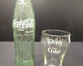 CocaCola Glass And Bottle Set