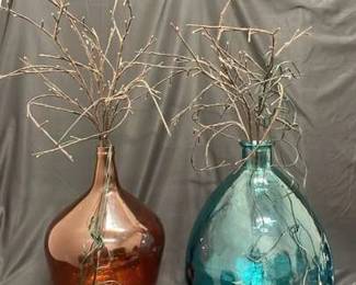 Two Large Glass Vases 