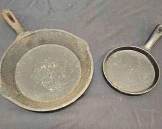 Set Of Two Small Cast Iron Skillets