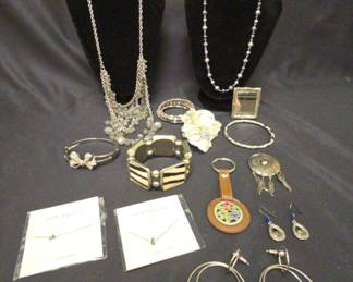 Silvertone Costume Jewelry Lot