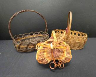 Three Small Beautiful Baskets