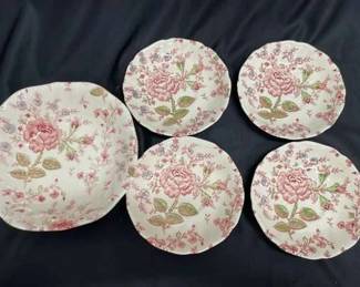 Johnson Bros Bowl and Saucers 