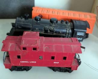 Lionel 6032 Flat Bed Car, Baby Ruth Candy Boxcar, 1060 Engine, Lionel Lines 6047 Caboose, And Coal Car, All O Gauge And Plastic, With 1964 The Complete Book Of Model Railroading By David Sutton
