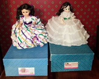 Madame Alexander "Gone With The Wind" And "Careen" Dolls, Both 14" Tall With Stand And Original Box
