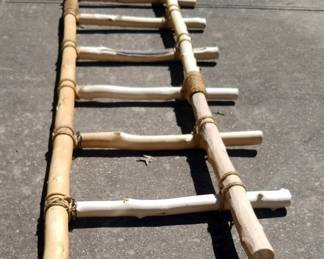 Handcrafted Wall Hanging Ladder Display Rack, 37" x 138" x 6"