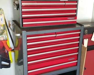 Craftsman 2-Tier Rolling Locking Lift-Top 13-Drawer Tool Chest, 53" x 29" x 17.5", Has Key