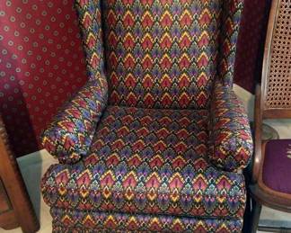 Benchmark Upholstered Arm Chair With Floor Skirt, 43" x 29" x 31"