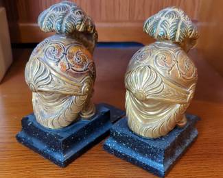 Borghese Roman Galea Helmet Bookends, Qty 1 Pair