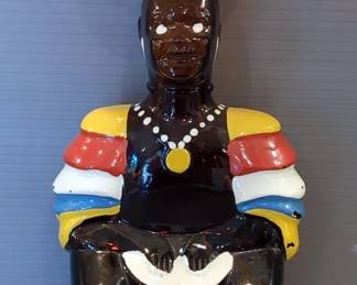 Limbo Drummer Caribbean Decanter, 10.5" Tall