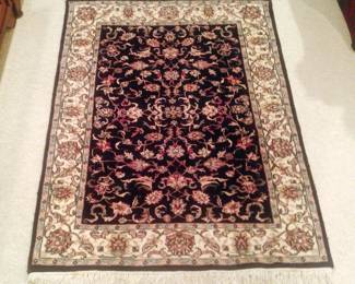 Floral Fringed Area Rug, 65" x 50"