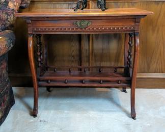 Side Table With Lower Shelf, 28.5" x 33" x 21.5"