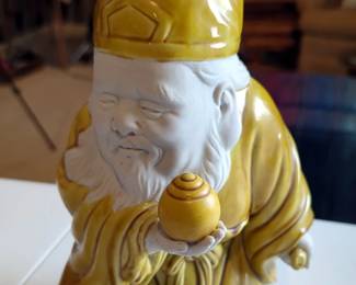 Japanese God Of Longevity Figurine, 10.5" Tall