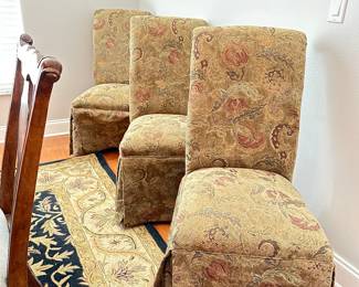 Fabric dining room table chairs