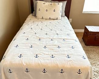 Twin bed with mattress