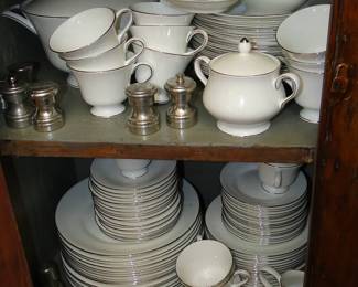 Wedgwood Silver Ermine China $250 all
