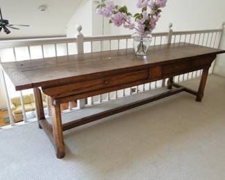 Antique Vintage Library Table with 2 slide drawers $300