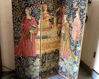 Antique folding screen room divider $300