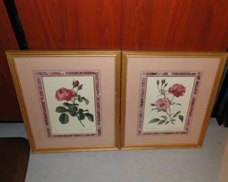 Pair of floral art $30
