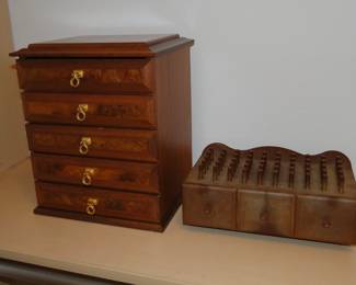 Jewelry chests $20 and $15