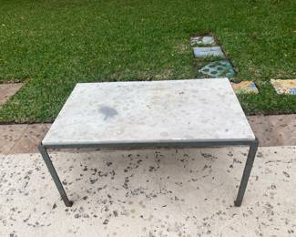 Marble and iron coffee table