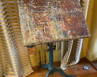 Whoever bought the art book at last weekends sale please contact us about the easel. 